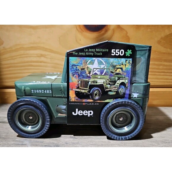 Eurographics Other - EuroGraphics 1941 Willys MB Jeep Army Truck 550pc Puzzle Tin Sealed